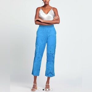 Beatrice NWT Pantaloni Tessuto Soleil Pants in Blue